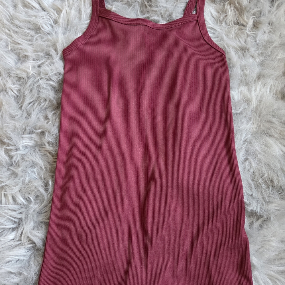 Ribbed Pink Tank Top